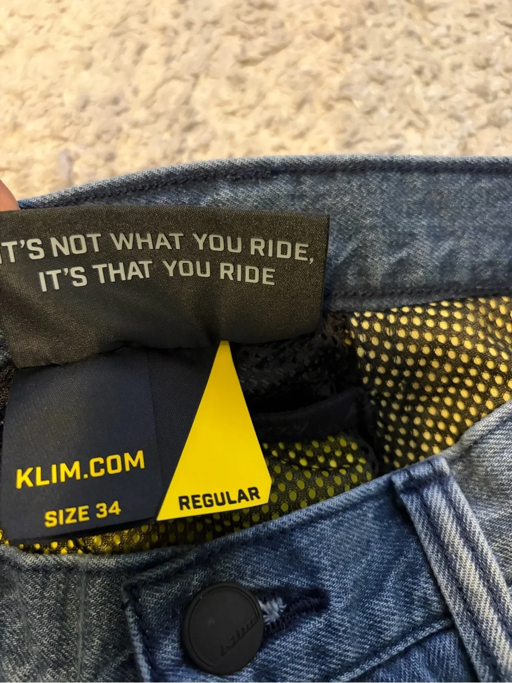 Klim K Fifty Motorcycle Riding Jeans - Size 34 Regular - Cordura Denim w/ D3O Ar